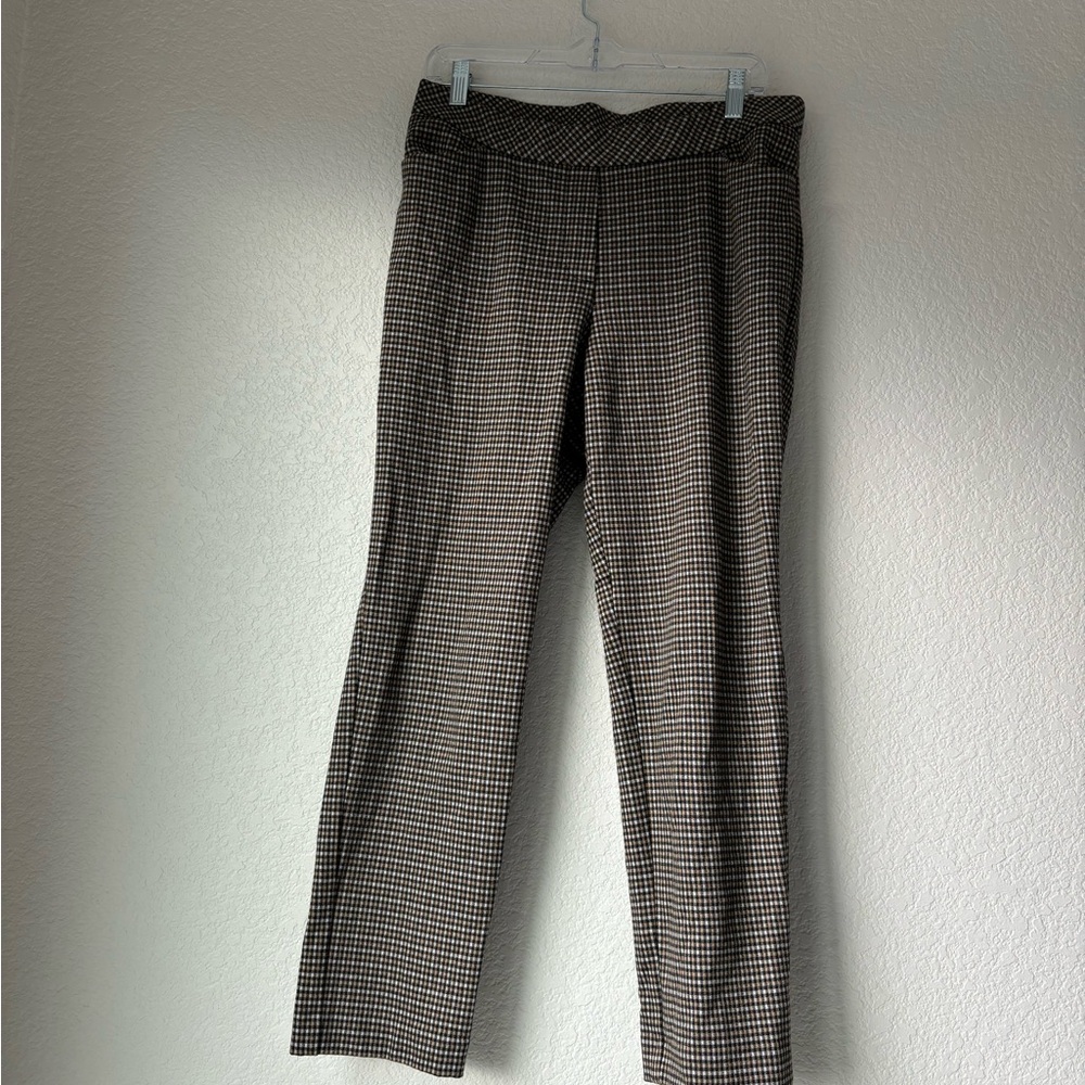 J. Jill Black and Tan Houndstooth Trousers